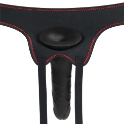 LoveToy Gode-ceinture vibrant Easy Strap 15.5 x 5 cm Noir